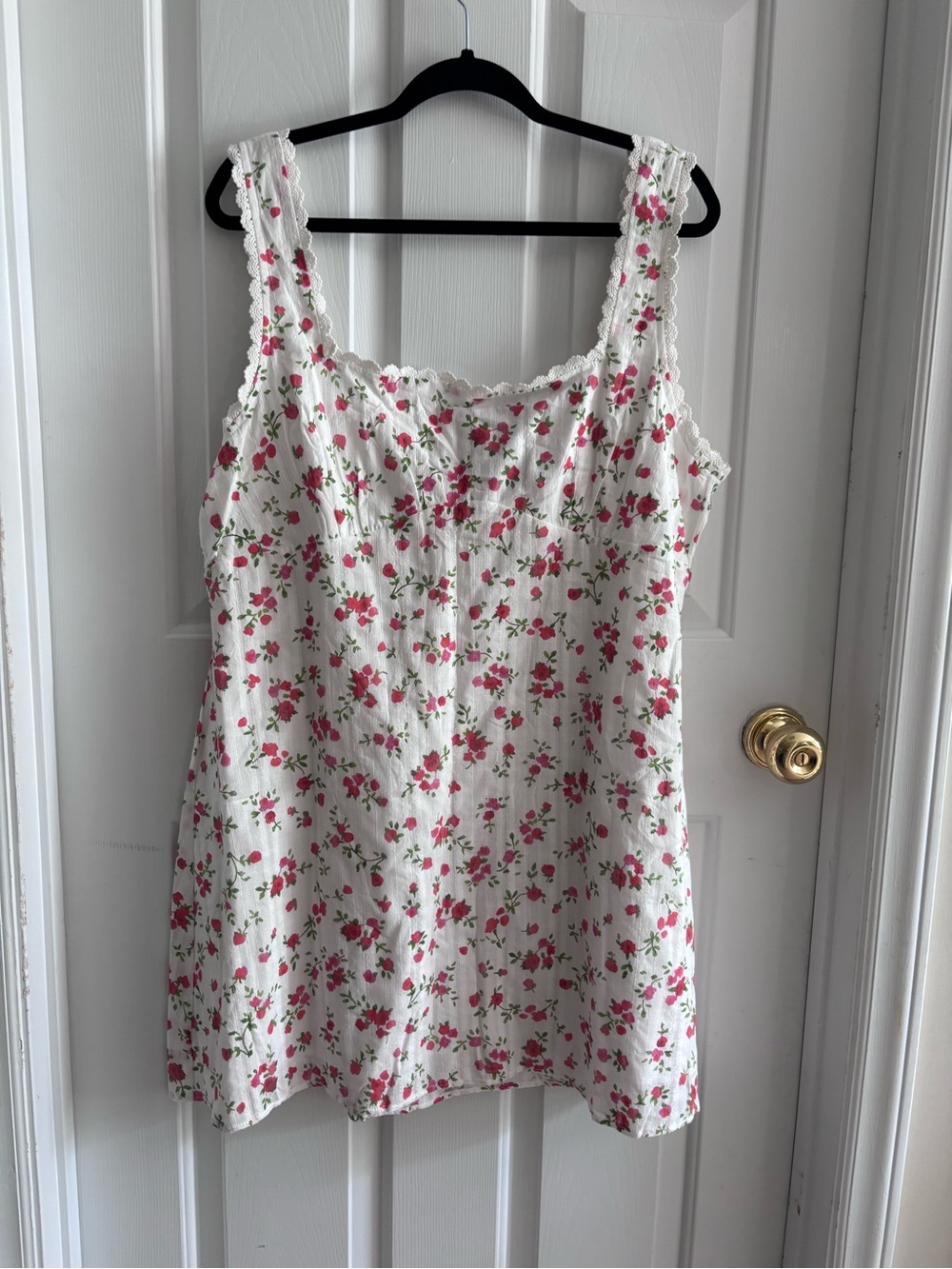 NWT Princess Polly Dasha Mini Dress White Floral Curve US 14 Cottagecore - Picture 2 of 5